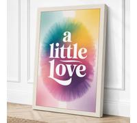 A Little Love Typography Canvas Wall Art Print 24x16 Inch (61 x 41 cm)