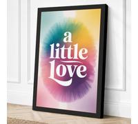 A Little Love Typography Canvas Wall Art Print 36x24 Inch (91 x 61 cm)