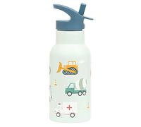 VEHICLES Stainless Steel Water Bottle for Boys, 350 ml, A Little Lovely Company pale blue