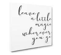 A Little Magic Modern Typography Quote Canvas Print | Gallery Wrapped 30mm Frame Wall Art | 14x14 inches | Ready to Hang | Modern Typography Picture | Living Room Bedroom Lounge Office