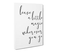 A Little Magic Typography Quote Canvas Print | Gallery Wrapped 30mm Frame Wall Art | 30x20 inches | Ready to Hang | Modern Typography Picture | Living Room Bedroom Lounge Office