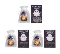 A Little Pocket Ghost Hug Card with A Cute Ghost Doll,Halloween Ghost Pocket Ghost Hug, Encouragement Motivational with Hug