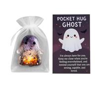 A Little Pocket Ghost Hug Card with A Cute Ghost Doll,Halloween Ghost Pocket Motivational with Hug, Encouragement Hug Ghost