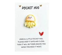 A Little Pocket Hug for Friends Token | Hug Gift | Thinking of You | Miss You | from Friend | Cheer Up Gift | Letterbox Gift | Get Well Soon | Positive Pick Me Up | Thinking of You | TKF