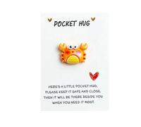 A Little Pocket Hug for Friends Token | Hug Gift | Thinking of You | Miss You | from Friend | Cheer Up Gift | Letterbox Gift | Get Well Soon | Positive Pick Me Up | Thinking of You