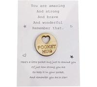 A Little Pocket Hug Wooden Heart Little Hug Token Keepsake a Hug Gift I Love You Gifts Cute Little Missing You Gifts from him or her, normal