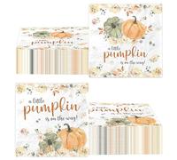 A Little Pumpkin is on The Way 40pcs Napkin Little Pumpkin Baby Shower Party Decorations Fall Pumpkin Floral Boy Girl Disposable Paper Napkin Gender Reveal Party Supplies