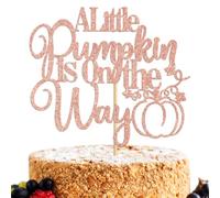 A Little Pumpkin is On The Way Cake Topper, Sweet Pumpkin Baby Shower RG