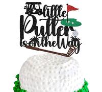A little Putter is on the Way Cake Topper, Sport Welcome Baby Cake Sign, Golf Theme Baby Shower Gender Reveal First Birthday Party Decorations Supplies for Boys Girls