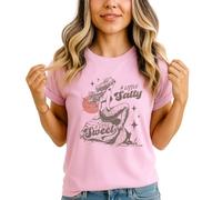 A Little Salty A Little Sweet Womens T-Shirt Sassy Retro Mermaid Beach Ocean Lovers Birthday Gift for Her S (8-10) Light Pink