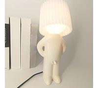 A Little Shy Man Creative Desk Lamp - Naughty Boy LED Night Light, Bedside Table Lamp, Mood Light for Home Decoration (White)
