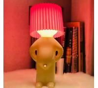 A Little Shy Man Creative Lamp, Naughty Boy Desk Light, Creative LED Night Light, Romantic Bedside Table Lamp, EU for Home Decoration (Red)