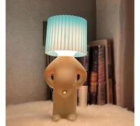 A Little Shy Man Creative Lamp, Naughty Boy Desk Light, Creative LED Night Light, Romantic Bedside Table Lamp, EU for Home Decoration (Blue)