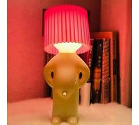 A Little Shy Man Creative Lamp, Naughty Boy Desk Light, Creative LED Night Light, Romantic Bedside Table Lamp, Funny LED Reading Light, Novelty Mood Light Atmosphere Light for Home Decoration (Red)