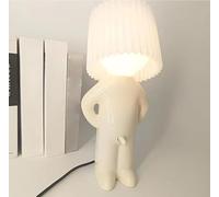 A Little Shy Man Creative Lamp, Naughty Boy Desk Light, Creative LED Night Light, Romantic Bedside Table Lamp, EU for Home Decoration (White)
