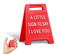 A Little Sign To Say I Love You Gift, Cute I Love You Desk Sign, Red Romantic Tabletop Decor, Birthday Gift for Wife, Fiancée, Wedding Present for Her, Valentine’s Day