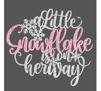 A Little Snowflake is on Her Way Cake Topper, Winter Baby Shower Party Decor, Frozen Winter Christmas Snowflake Theme Baby’s 1st Birthday Baby Shower Party Decorations Supplies for Girl