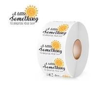 A Little Something to Brighten Your Day Cute Thank You Stickers - Small Business & Bakery Packaging Stickers - Perfect for Christmas, Thanksgiving, Birthdays