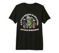 A Little Spring in Our Steps Gardening Frog Ostara Blessings Premium T-Shirt