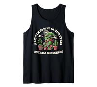 A Little Spring in Our Steps Gardening Frog Ostara Blessings Tank Top