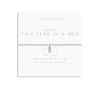 A LITTLE TWO PEAS IN A POD Silver Plated 17.5cm Stretch Bracelet stretch