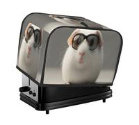 A Little White Mole Wearing Glasses Toaster Cover 2 Slice Kitchen Small Appliance Covers With Pockets Dust And Fingerprint Protectio