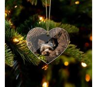 A Little Yorkshire Terrier Christmas Ornaments - Farmhouse Xmas Hanging Ornaments for Christmas Tree Decorations, Rustic Holiday Love Pendant Decor and Gift Party Tags
