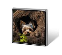 A Little Yorkshire Terrier Lapel Pin Fashion Brooch Pin Cute Button Badges Square Button Pins Enamel Pins Metal Pinback for Hat Shirt Clothing Bags Decoration