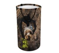 A Little Yorkshire Terrier Laundry Basket with Handle Foldable Laundry Hamper Narrow Laundry Bag for Bedroom, Bathroom, Laundry Room 15.7x27.2 in