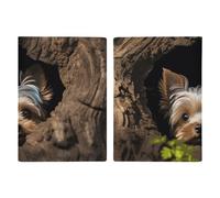 A Little Yorkshire Terrier Passport Holder with Card And Ticket Slot, PU Leather Passport Case Easy Access, Travel Essentials Document Organizer Waterproof Travel Wallet for Men Women