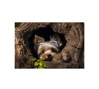 A Little Yorkshire Terrier Placemats - Washable Linen Table Mats Durable Heat Resistant Place Mats Farmhouse Rustic Cloth Placemats for Dining Table, Kitchen, Elegant Home Decor