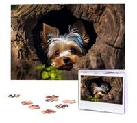 A Little Yorkshire Terrier Wooden Puzzles 1000 Pieces Personalized Jigsaw Puzzle For Adults Interesting Custom Photo Puzzles Gift For Holiday Birthday Wedding Anniversay