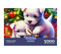 A Lively Dog Puzzle 1000 Pieces for Adults And Kids Cute Pet Dog Classic Educational Games Impossible Puzzle Toys Birthday Gifts Home Decoration 70x50cm/1000pcs