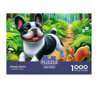 A Lively Dog Puzzles 1000 Piece for Adults And Kids Cute Pet Dog Challenge High Difficulty Family Puzzle Game Relaxing Decor Gift Beautiful Decoration 70x50cm/1000pcs