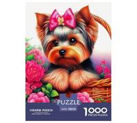 A Lively Dog Puzzles 1000 Piece for Adults And Kids Cute Pet Dog Challenge High Difficulty Family Puzzle Game Relaxing Decor Gift Home Decoration 38x26cm/1000pcs