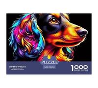 A Lively Dog Puzzles 1000 Piece for Adults And Kids Cute Pet Dog Challenge High Difficulty Impossible Puzzle Toys Relaxing Decor Gift Home Decoration 70x50cm/1000pcs