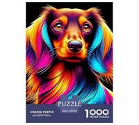 A Lively Dog Puzzles 1000 Piece for Adults And Kids Cute Pet Dog Classic Educational Games Impossible Puzzle Toys Relaxing Decor Gift Home Decoration 70x50cm/1000pcs