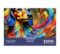 A Lively Dog Puzzles 1000 Pieces for Adults And Kids Cute Pet Dog Challenge High Difficulty Impossible Puzzle Toys Birthday Gifts Beautiful Decoration 70x50cm/1000pcs