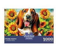 A Lively Dog Puzzles 1000 Pieces for Adults And Kids Cute Pet Dog Classic Educational Games Family Puzzle Game Birthday Gifts Beautiful Decoration 38x26cm/1000pcs