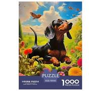A Lively Dog Puzzles 1000 Pieces for Adults And Kids Cute Pet Dog Classic Educational Games Impossible Puzzle Toys Birthday Gifts Home Decoration 70x50cm/1000pcs