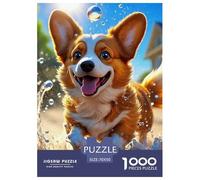 A Lively Dog Puzzles 1000 Pieces for Adults And Kids Cute Pet Dog Classic Educational Games Impossible Puzzle Toys Relaxing Decor Gift Beautiful Decoration 70x50cm/1000pcs