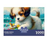 A Lively Dog Puzzles 1000 Pieces for Adults And Kids Cute Pet Dog Unique Challenge Games Impossible Puzzle Toys Birthday Gifts Beautiful Decoration 38x26cm/1000pcs
