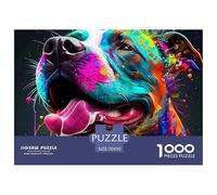 A Lively Dog Puzzles 1000 Pieces for Adults And Kids Cute Pet Dog Unique Challenge Games Impossible Puzzle Toys Birthday Gifts Beautiful Decoration 70x50cm/1000pcs