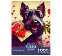 A Lively Dog Puzzles 1000 Pieces for Adults And Kids Cute Pet Dog Unique Challenge Games Impossible Puzzle Toys Birthday Gifts Home Decoration 70x50cm/1000pcs