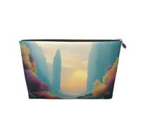 A Lively Little River Toiletry Bag, Leather Travel Makeup Case | Spacious Zipper Pouch Organizes Cosmetics, Skincare, And Shaving Gear For Travel, Gym, Camping, And Back-To-School Days