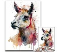 A Llama Watercolor Design_182136b Jigsaw Puzzles for Adults 1000 Jigsaw Puzzles Interactive Family Game, Brain Challenge, Educational Toy 1000 PCS