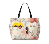 A Locket Hanging Printed High-Capacity Beach Travel Bag to Meet All Your Travel Needs