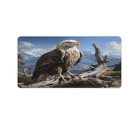 A Lone Eagle Desk Pad with Non-Slip Waterproof Rubber Base Large Extended Gaming Mouse Pad 32.6x11.8 Inch Large Mouse Pads Desk Mat for Desktop Office Home Laptop Blotter