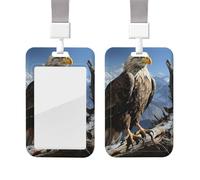 A Lone Eagle Heavy Duty Id Card Badge Holder Plastic Name Tag Badge Holder with Clear Window Waterproof Card Protector Sleeve for Nurse Doctor Teacher Office Employee