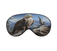 A Lone Eagle Sleep Mask Personality Eye Sleep Shade Cover Comfortable Breathable Sleeping Blindfold Soft Comfortable Night Eye Cover Adjustable Band Eye Mask for Men Women